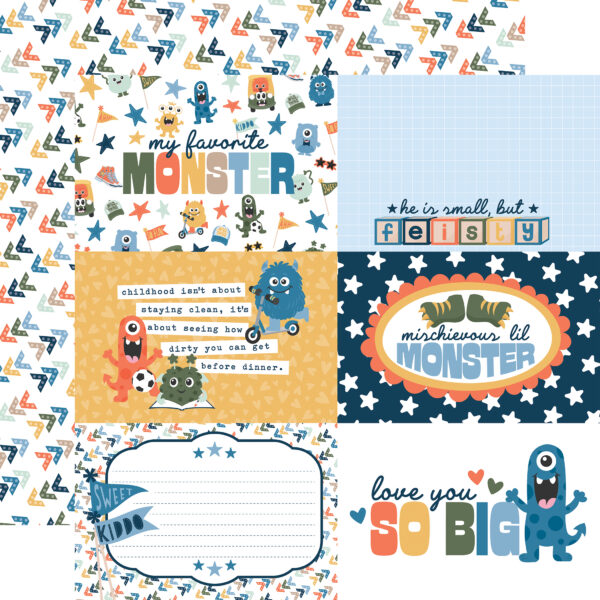 Ep My Favorite Monster 12X12 6X4 Journaling Cards Ep My Favorite Monster 12X12 6X4 Journaling Cards