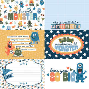 Ep My Favorite Monster 12X12 6X4 Journaling Cards