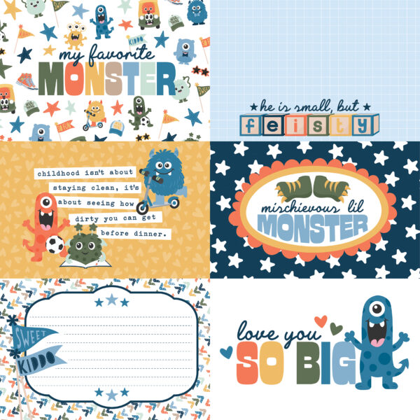 Ep My Favorite Monster 12X12 6X4 Journaling Cards
