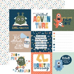 Ep My Favorite Monster 12X12 4X4 Journaling Cards