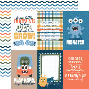 Ep My Favorite Monster 12X12 4X6 Journaling Cards