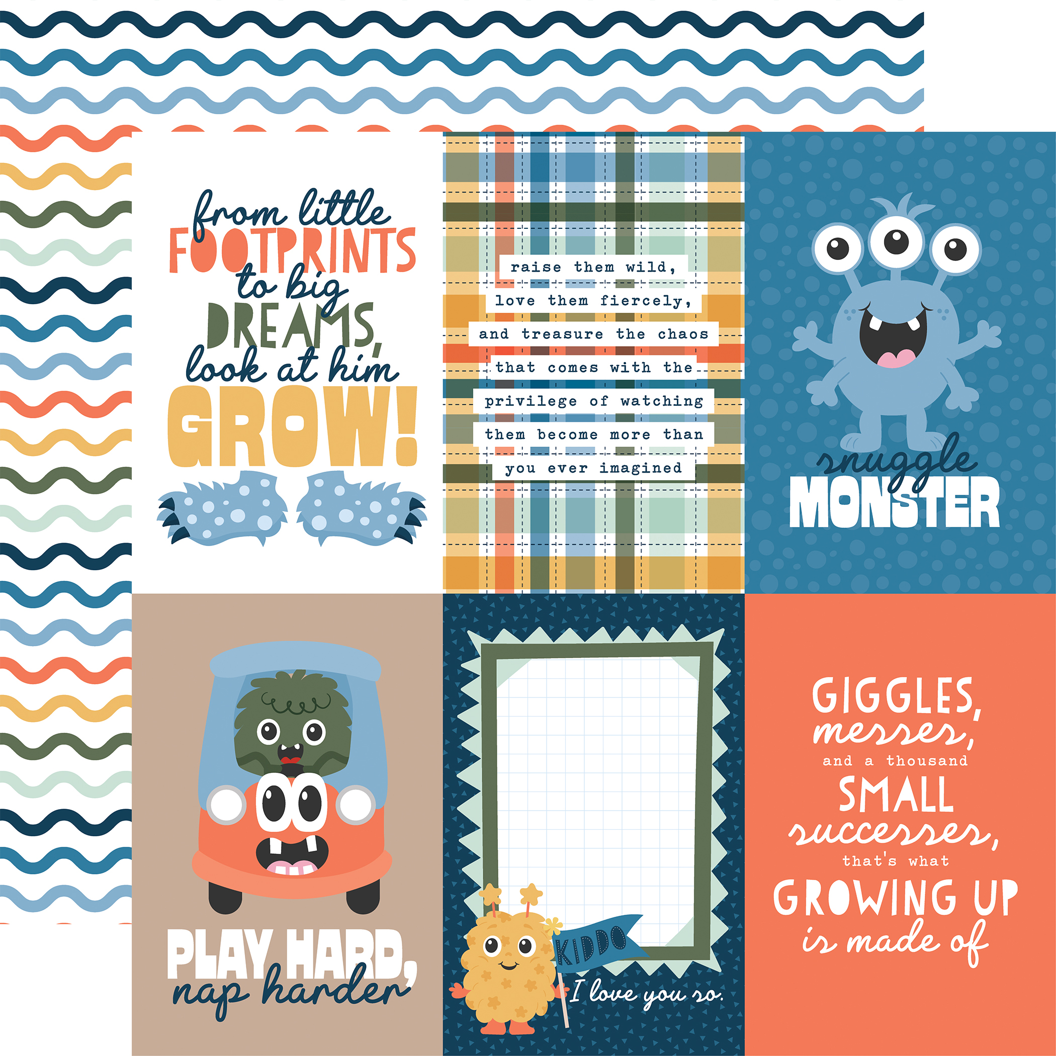 Ep My Favorite Monster 12X12 4X6 Journaling Cards