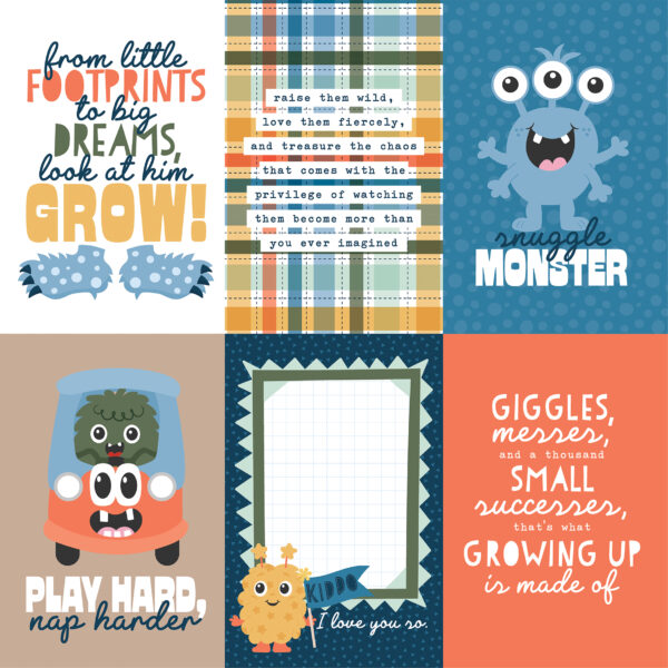 Ep My Favorite Monster 12X12 4X6 Journaling Cards