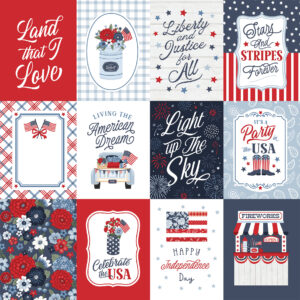 Ep All American 12X12 3X4 Journaling Cards