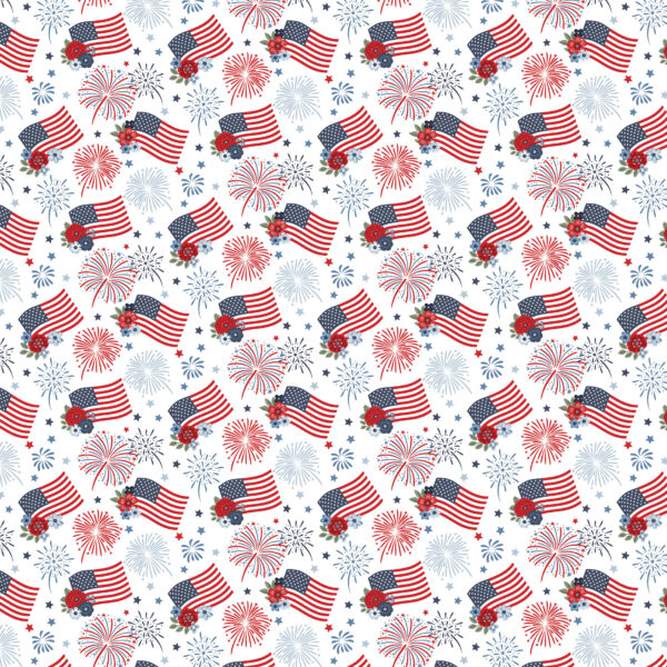 Ep All American 12X12 Fireworks and Flags