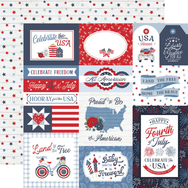 Ep All American 12X12 Multi Journaling Cards Ep All American 12X12 Multi Journaling Cards