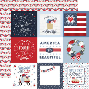 Ep All American 12X12 4X4 Journaling Cards