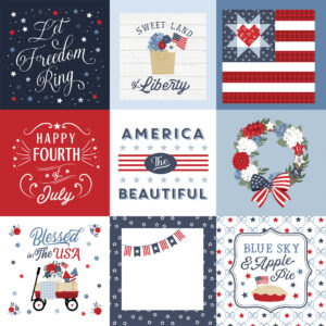 Ep All American 12X12 4X4 Journaling Cards