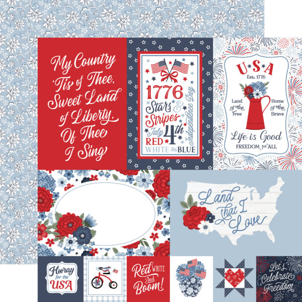 Ep All American 12X12 USA Journaling Cards Ep All American 12X12 USA Journaling Cards