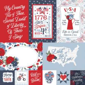 Ep All American 12X12 USA Journaling Cards