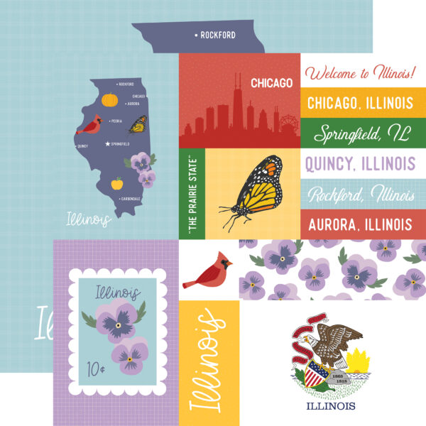Ep Our United States 12X12 Illinois Ep Our United States 12X12 Illinois