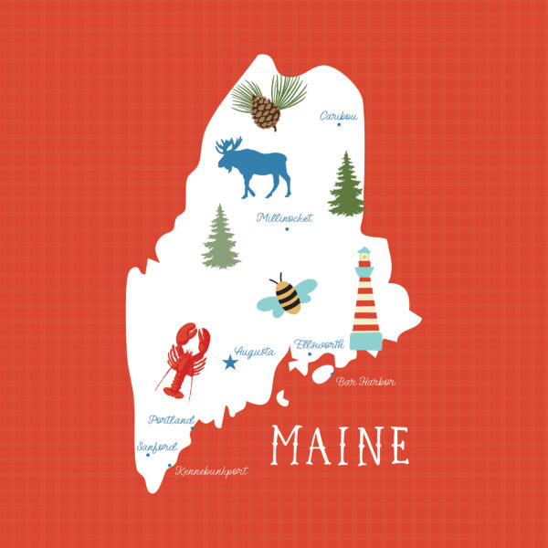 Ep Our United States 12X12 Maine