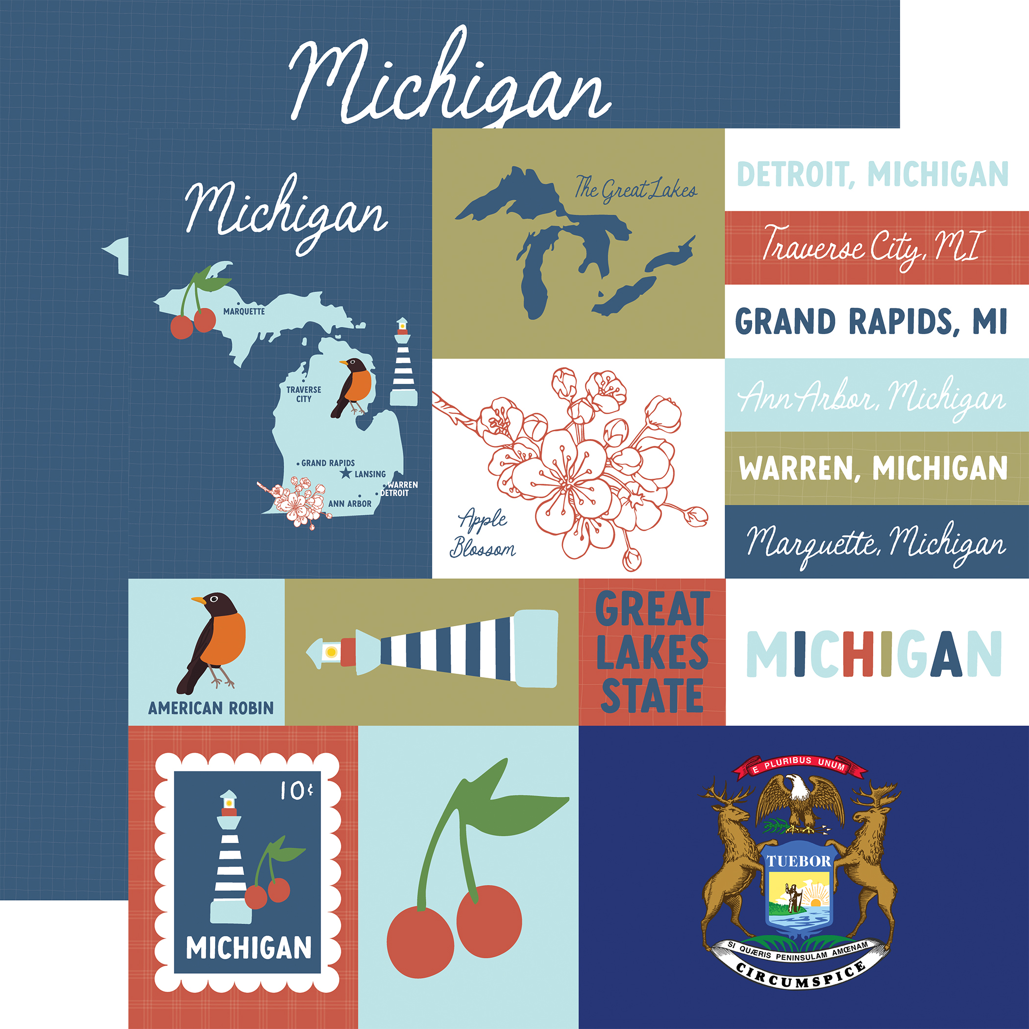 Ep Our United States 12X12 Michigan