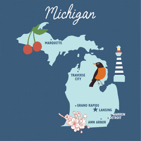 Ep Our United States 12X12 Michigan