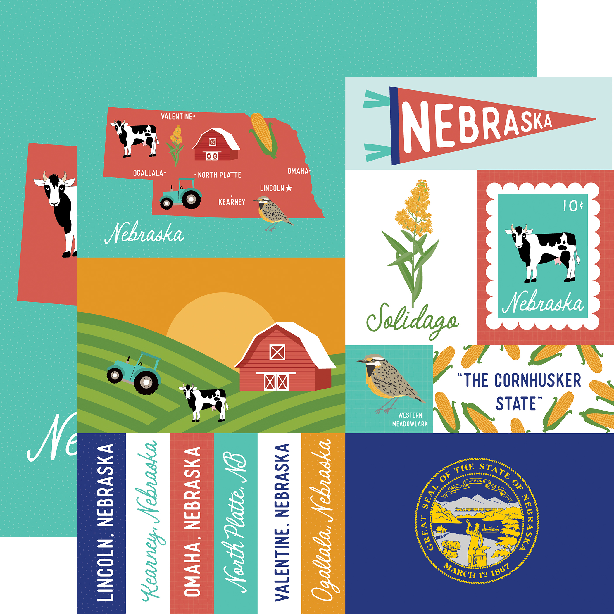 Ep Our United States 12X12 Nebraska