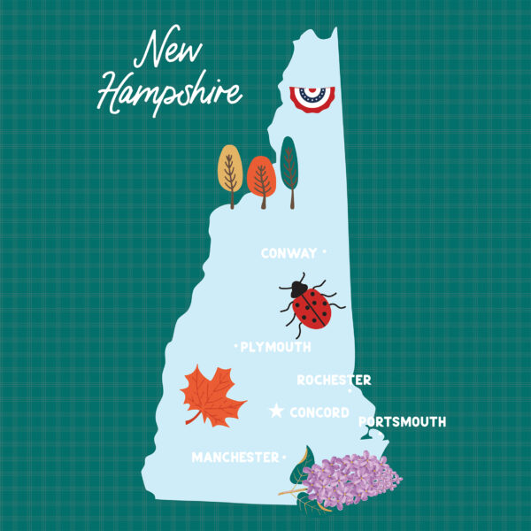 Ep Our United States 12X12 New Hampshire