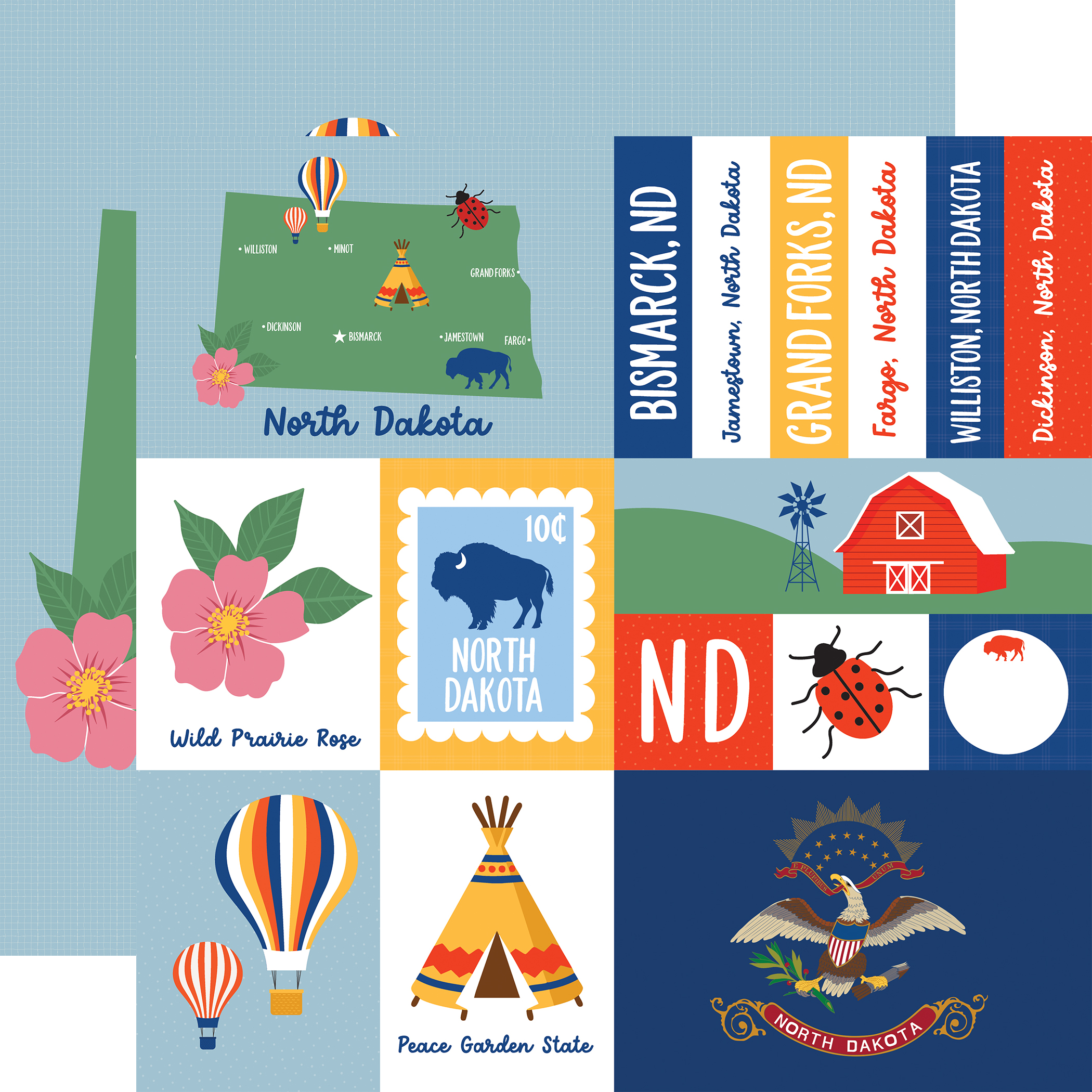 Ep Our United States 12X12 North Dakota