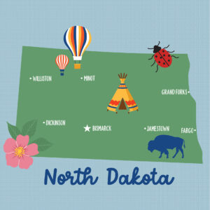 Ep Our United States 12X12 North Dakota