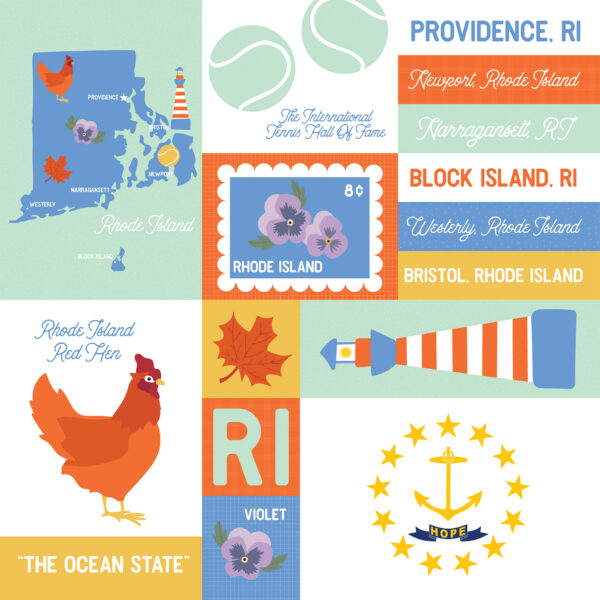 Ep Our United States 12X12 Rhode Island
