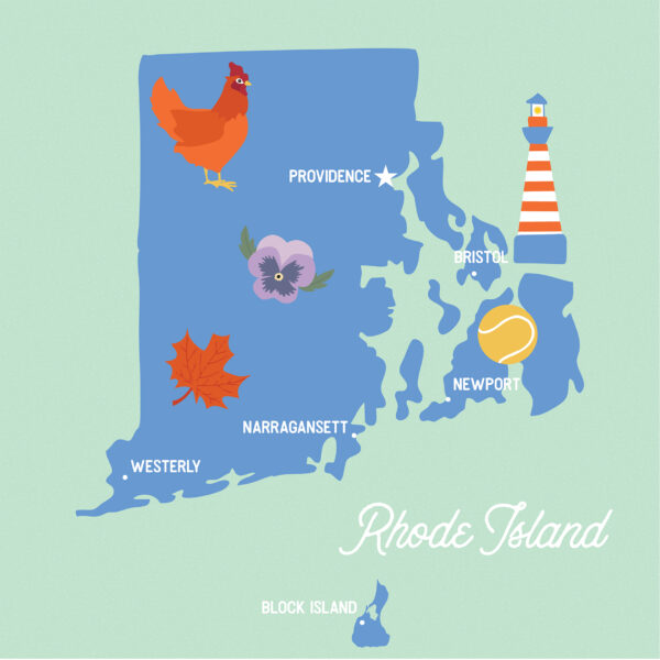 Ep Our United States 12X12 Rhode Island