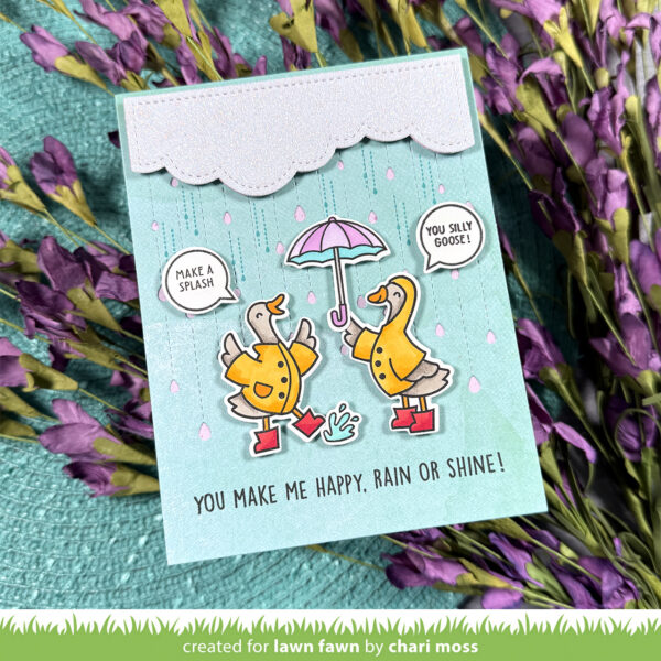 Lawn Fawn Stencil Silly Goose, Rain or Shine!