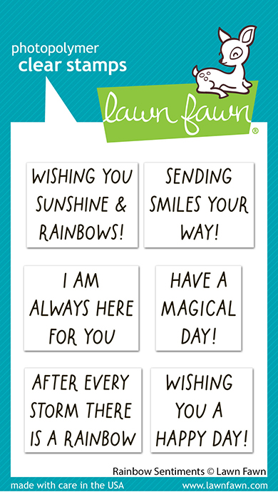 Lawn Fawn Stamp Rainbow Sentiments