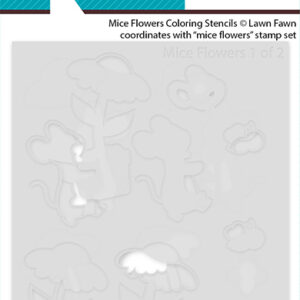 Lawn Fawn Stencil Mice Flowers