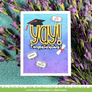 Lawn Fawn Stencil All the Grad Caps