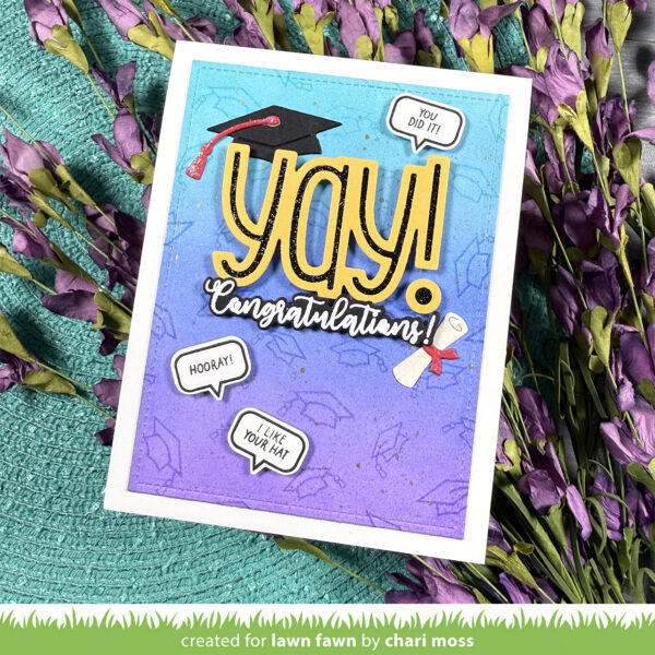 Lawn Fawn Die Tiny Sentiments: Graduation