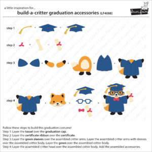 Lawn Fawn Die Build-a-critter Graduation Accessories