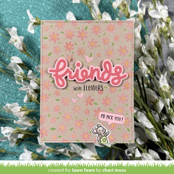 Lawn Fawn Die Scripty Friends Outline Add-on