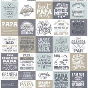 Rem Best Grandpa 12X12 Sticker