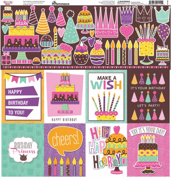 Rem Birthday Wishes 12X12 Sticker