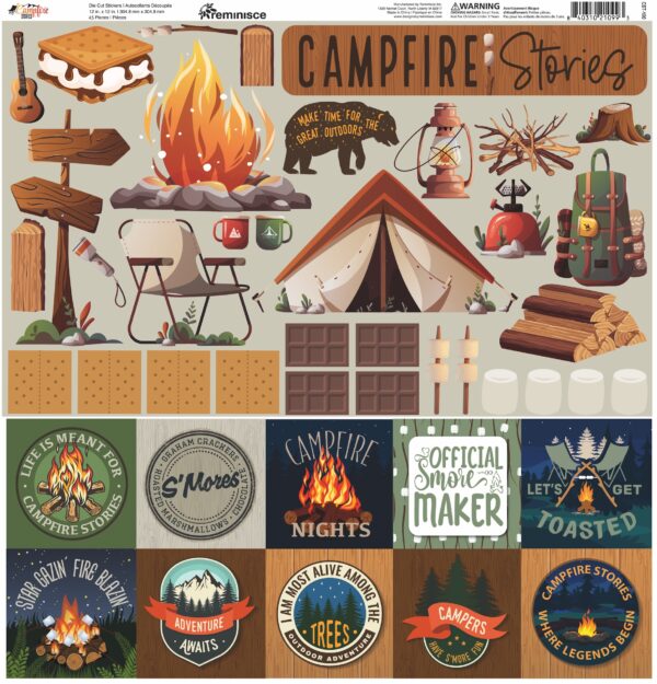 Rem Campfire Stories 12X12 Sticker