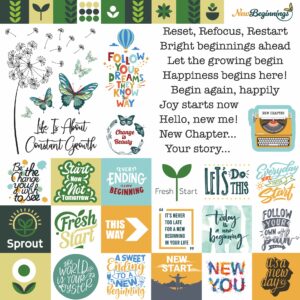 Rem New Beginnings 12X12 Sticker