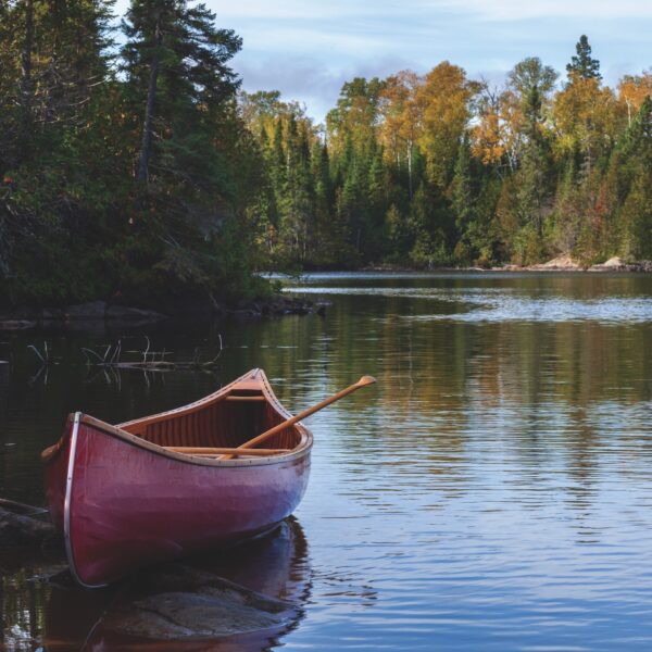 Rem Northern Lake Adventures 12X12 Red Canoe Rem Northern Lake Adventures 12X12 Red Canoe