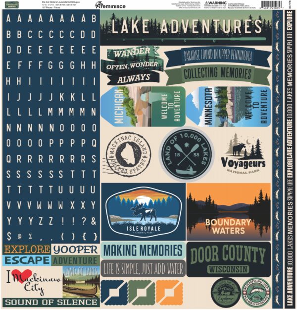 Rem Northern Lake Adventuresentures 12X12 Sticker Rem Northern Lake Adventuresentures 12X12 Sticker