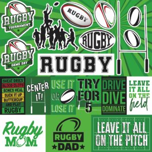 Rem Rugby 12X12 Sticker