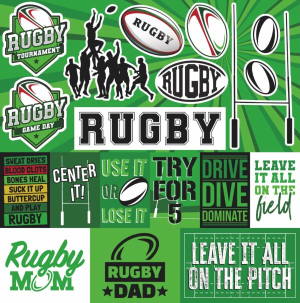 Rem Rugby 12X12 Sticker