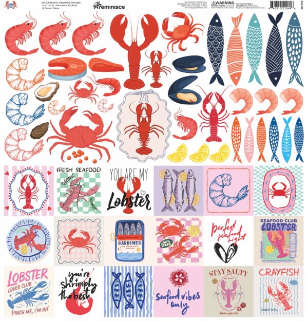 Rem Seafood Shack 12X12 Sticker