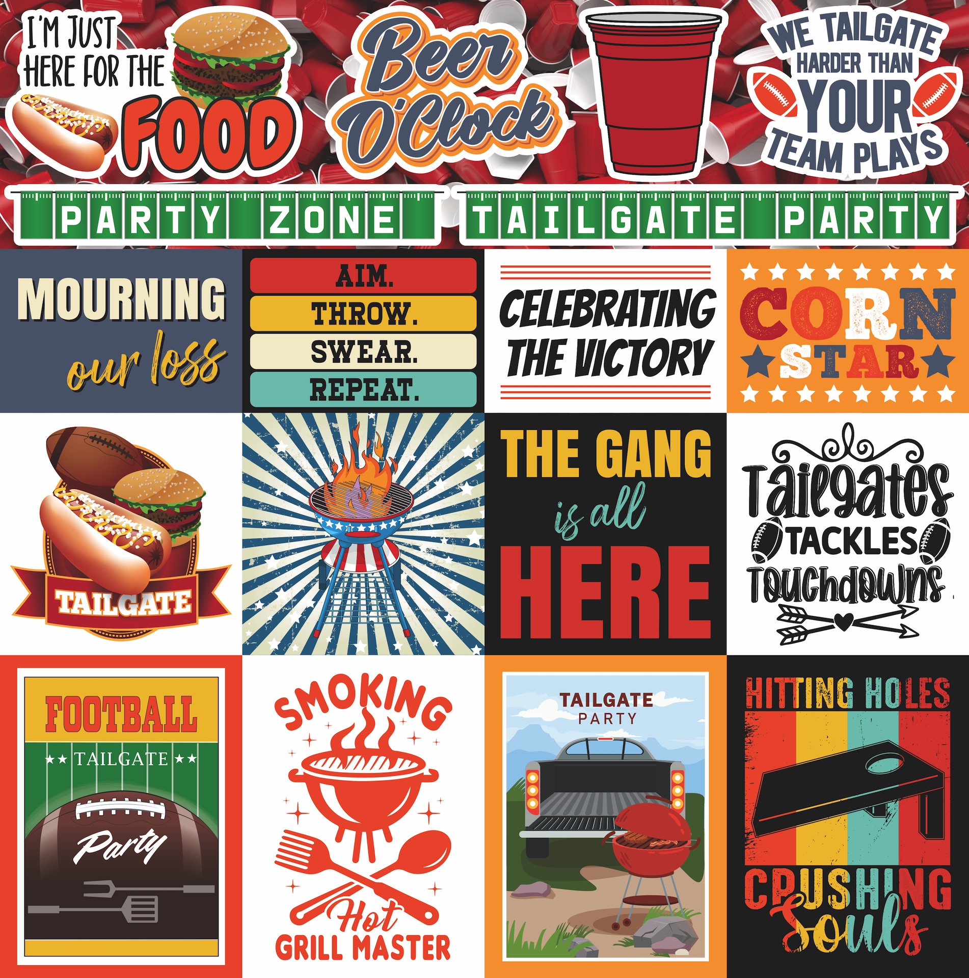 Rem Tailgate Party 12X12 Sticker