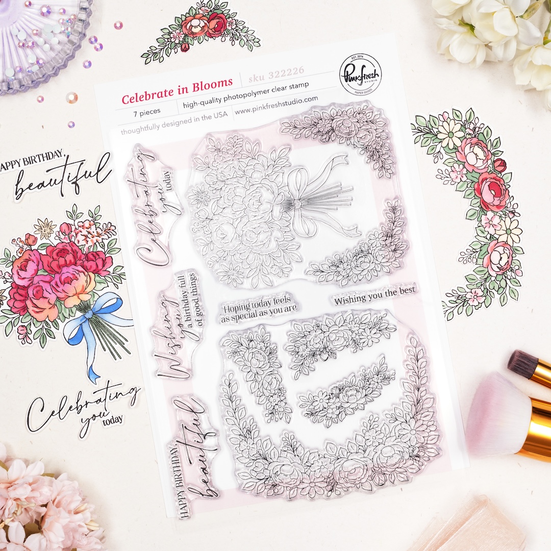 Pinkfresh Stamp Celebrate in Blooms