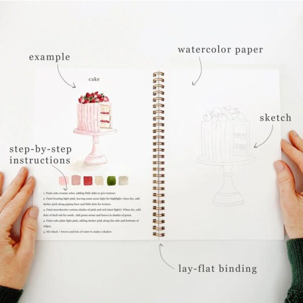 Emily Lex Watercolor Workbook Baking