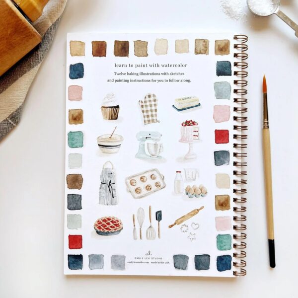 Emily Lex Watercolor Workbook Baking