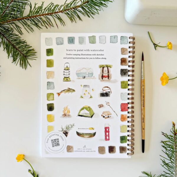 Emily Lex Watercolor Workbook Camping