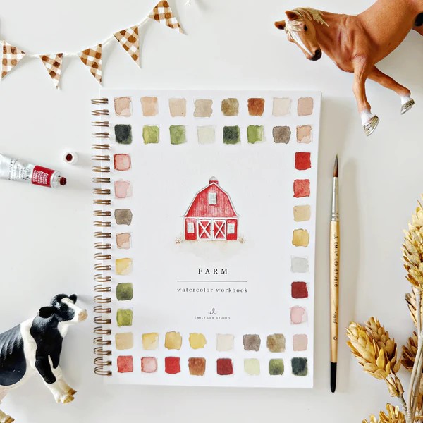 Emily Lex Watercolor Workbook Farm