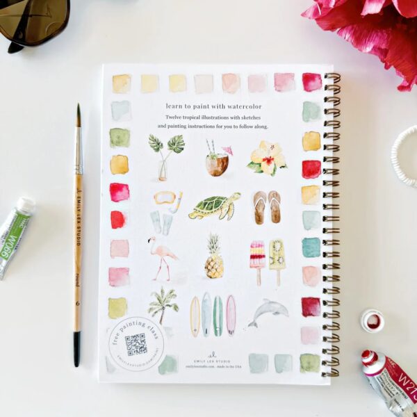 Emily Lex Watercolor Workbook Tropical