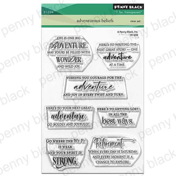 Penny Black Clear Stamp Adventurous Beliefs