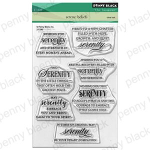 Penny Black Clear Stamp Serene Beliefs