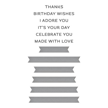 Spellbinders BP It's Your Day Senitment Strips